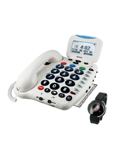 SEDEA Téléphone Sénior Touches larges + Bracelet d'appel & Téléassistance