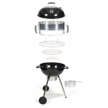 LIVOO Barbecue four a pizza 54 cm en acier émaillé