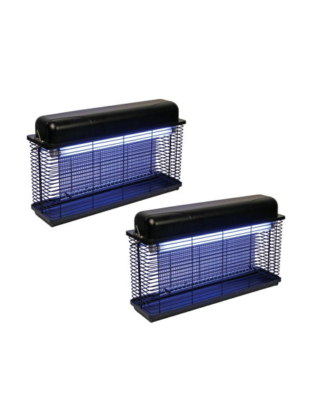 PACK 2X PEREL Destructeur d'insecte Electrique 30W Anti-Moustique Usage Extérieur 100m2