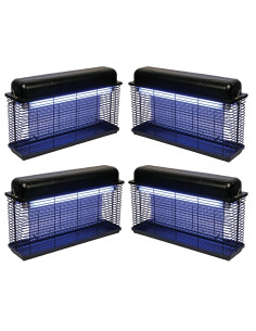 PACK 4X PEREL Destructeurs d'insectes Electrique 30W Anti-Moustique Usage Extérieur 100m2