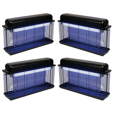 PACK 4X PEREL Destructeurs d'insectes Electrique 30W Anti-Moustique Usage Extérieur 100m2