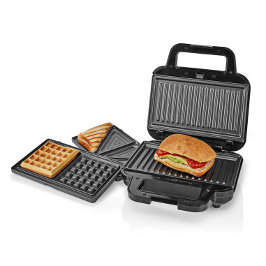 Multi gril  Gril / Sandwich / Waffle  700 W  22 x 12.5 cm  Contrôle au