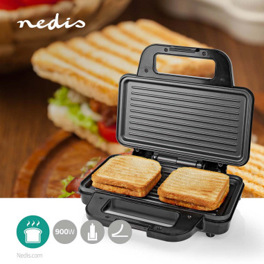 Préparateur de sandwich  900 W  26.8 x 14.5 cm  Contrôle automatique d