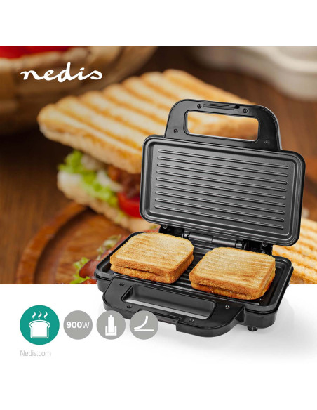 Préparateur de sandwich  900 W  26.8 x 14.5 cm  Contrôle automatique d