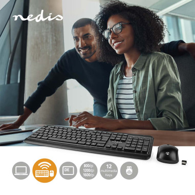 Kit clavier et souris  Sans Fil  Connexion souris et clavier: USB  800