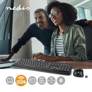 Kit clavier et souris  Sans Fil  Connexion souris et clavier: USB  800