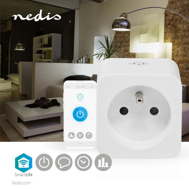 NEDIS Prise intelligente SmartLife  Wi-Fi  Wattmètre  3680 W
