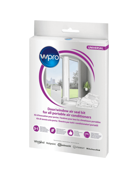 WPRO Kit d'évacuation universel 3 en 1 pour climatiseur mobile adaptable fenêtre porte baie vitré