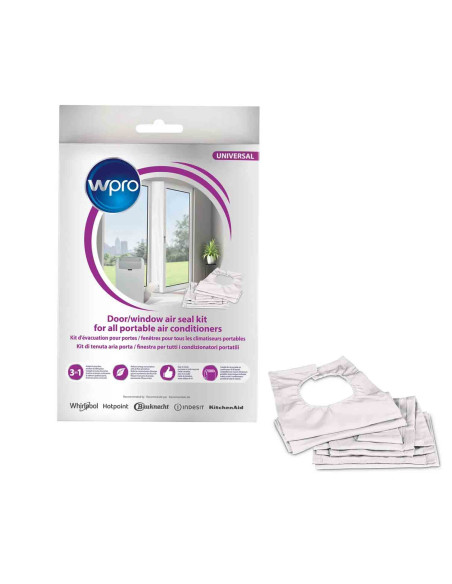 WPRO Kit d'évacuation universel 3 en 1 pour climatiseur mobile adaptable fenêtre porte baie vitré
