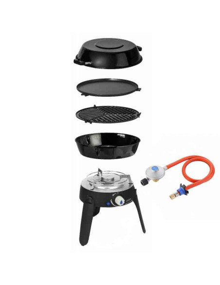 Pack CADAC Barbecue Gaz Grill pieds repliables spécial Camping + Détendeur