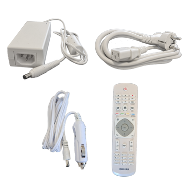 PHILIPS TV LED 24" 60cm Téléviseur HD 12V Tuner SAT Blanc