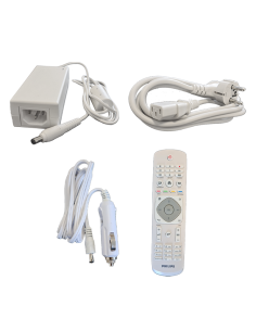 PACK PHILIPS TV LED 24" 60cm Téléviseur HD 12V Tuner SAT Blanc Camping-car + Support TV 2