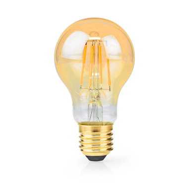 Ampoule LED filament E27  A60  4.9 W  470 lm  2100 K  Variable  Blanc