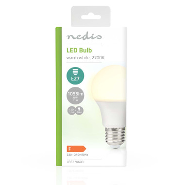 Ampoule LED E27  A60  11 W  1055 lm  2700 K  Blanc Chaud  Style rétro