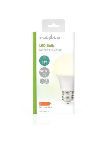 Ampoule LED E27  A60  11 W  1055 lm  2700 K  Blanc Chaud  Style rétro