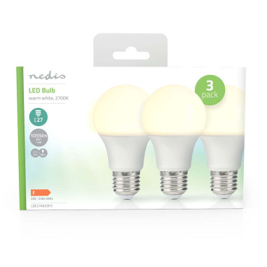 Ampoule LED E27  A60  11 W  1055 lm  2700 K  Blanc Chaud  Style rétro