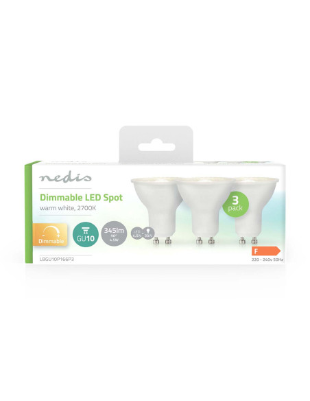 Ampoule LED GU10  Spot  4.5 W  345 lm  2700 K  Variable  Blanc Chaud