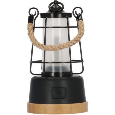 Lampe de camping rechargeable CAL 1 avec corde de chanvre et base en b