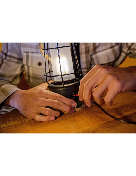 Lampe de camping rechargeable CAL 1 avec corde de chanvre et base en b