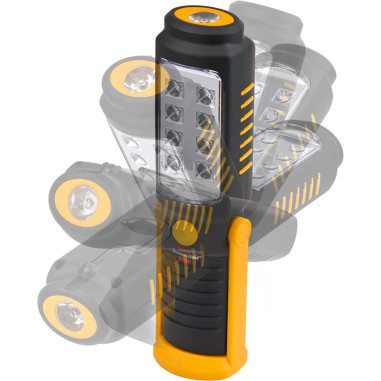 Lampe d'inspection portable à LED avec 8 + 1 LED SMD lumineuses (fonct