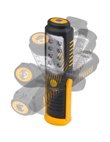Lampe d'inspection portable à LED avec 8 + 1 LED SMD lumineuses (fonct