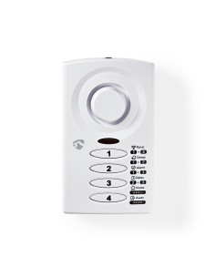 Alarme porte de fenêtre  Alimenté par pile  3x AAA/LR03  85 dB  Blanc