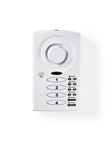 Alarme porte de fenêtre  Alimenté par pile  3x AAA/LR03  85 dB  Blanc