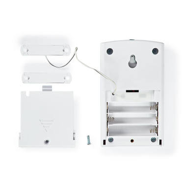 Alarme porte de fenêtre  Alimenté par pile  3x AAA/LR03  85 dB  Blanc