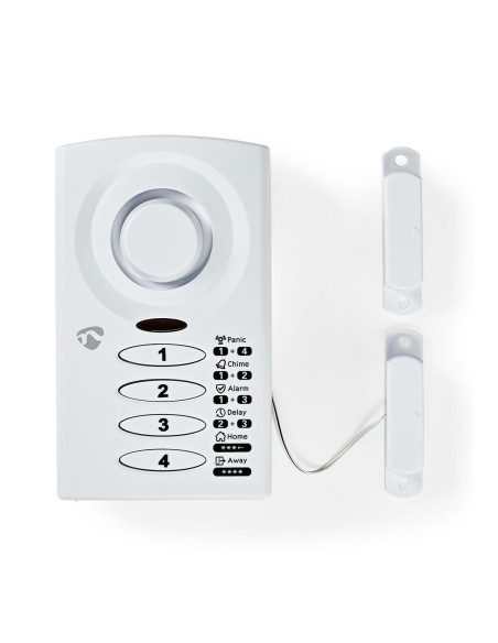 Alarme porte de fenêtre  Alimenté par pile  3x AAA/LR03  85 dB  Blanc
