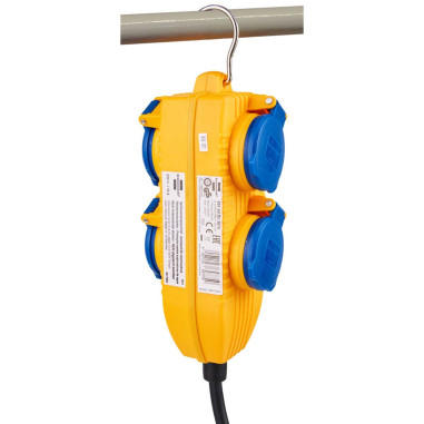 Câble de chantier IP54 avec bloc d'alimentation (extension 4 voies pou