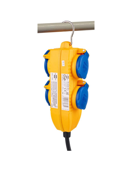 Câble de chantier IP54 avec bloc d'alimentation (extension 4 voies pou