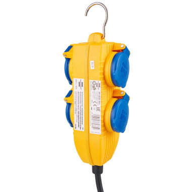 Câble de chantier IP54 avec bloc d'alimentation (extension 4 voies pou