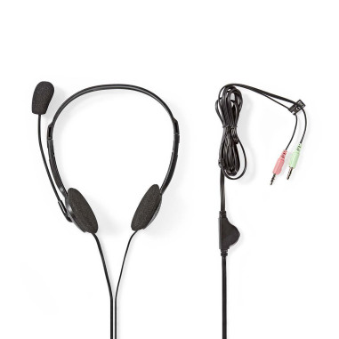 Casque PC  Supra Auriculaire  Stereo  2x 3.5 mm  Rabattable Microphone