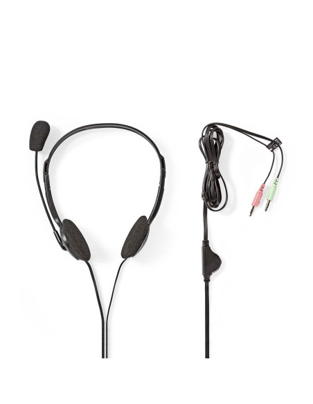 Casque PC  Supra Auriculaire  Stereo  2x 3.5 mm  Rabattable Microphone