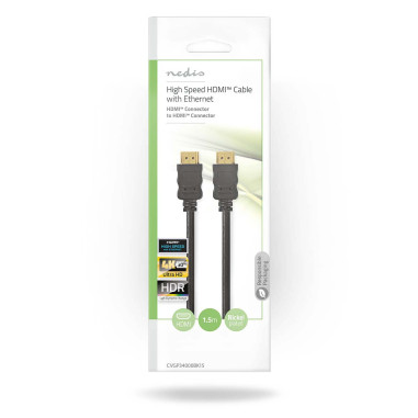 Câble HDMI Haute Vitesse avec ethernet  1,5m