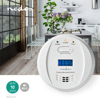 Alarme de monoxyde de carbone  Alimenté par pile  Autonomie de la batt