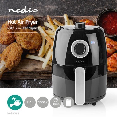 Air Fryer  2.4 l  Minuteur: 30 min  Analogique  Aluminium / Noir