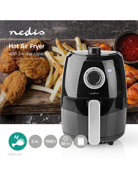 Air Fryer  2.4 l  Minuteur: 30 min  Analogique  Aluminium / Noir