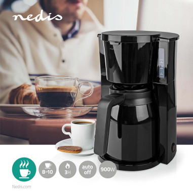 Machine à café  Filtre a café  1.0 l  8 Tasses  Noir