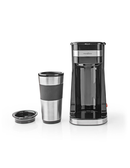 Machine à café  Filtre a café  0.4 l  1 Tasses  Argent / Noir