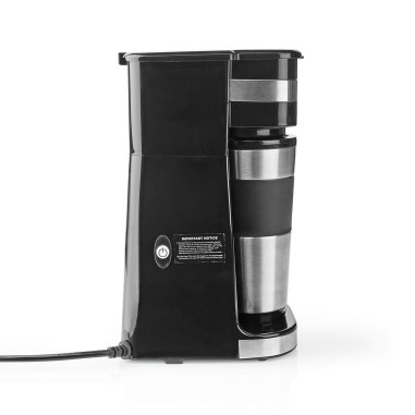 Machine à café  Filtre a café  0.4 l  1 Tasses  Argent / Noir