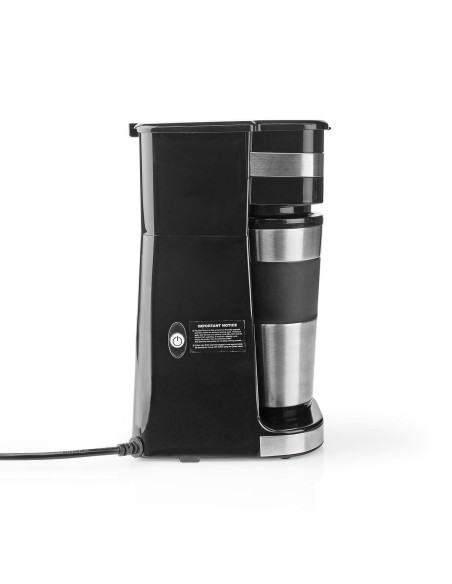 Machine à café  Filtre a café  0.4 l  1 Tasses  Argent / Noir