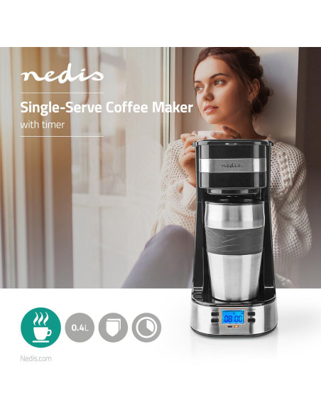 Machine à café  Filtre a café  0.4 l  1 Tasses  Allumer la minuterie
