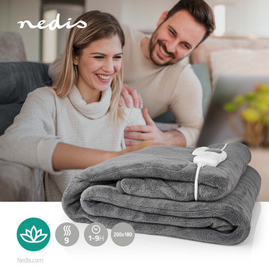 Couverture Electrique  Couverture  2 Personnes  200 x 180 cm  9 Réglag