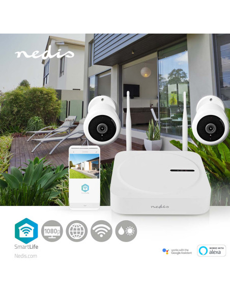 Système de caméra sans fil SmartLife  2x Cameras  Full HD 1080p  IP65