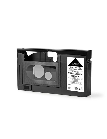 Convertisseur VHS  Conversion: VHS-C à VHS  Brancher et utiliser  Noir