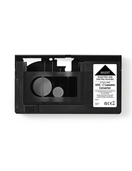 Convertisseur VHS  Conversion: VHS-C à VHS  Brancher et utiliser  Noir