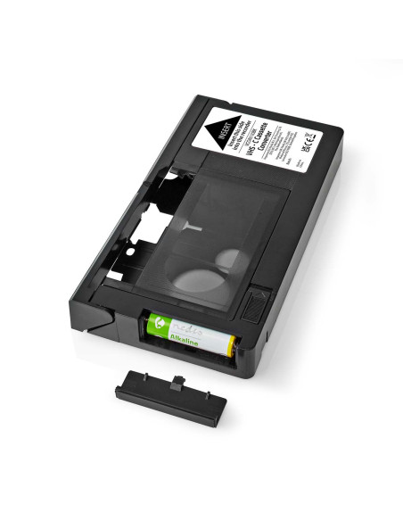 Convertisseur VHS  Conversion: VHS-C à VHS  Brancher et utiliser  Noir
