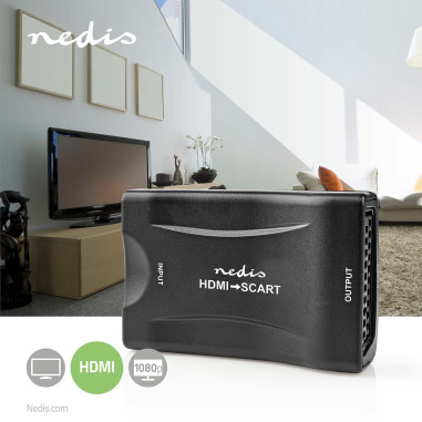 Convertisseur HDMI  HDMI? entrée  SCART Femelle  Une voie  1080p  1.2