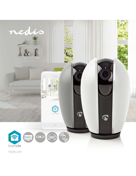 Caméra intérieure SmartLife  Wi-Fi  Full HD 1080p  Inclinaison du pano